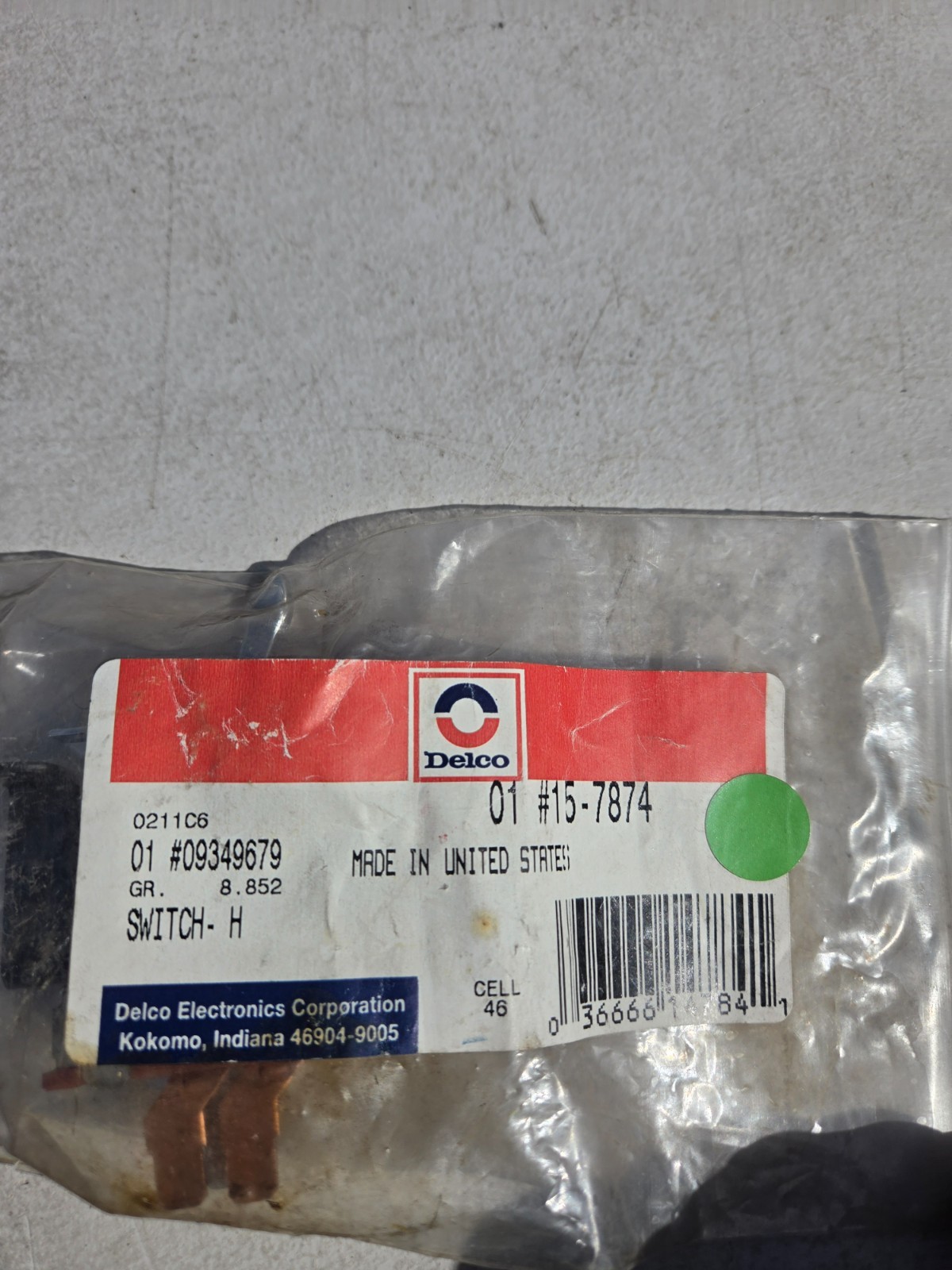 NOS Unused AC Delco GM General Motors 09349679 / 15-7874 Heater Switch
