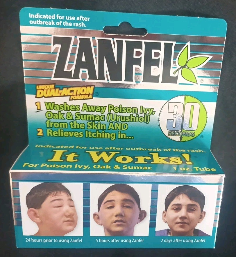 ZANFEL POISON IVY, OAK & SUMAC TREATMENT CREAM FOR URUSHIOL 1 OZ ,SEALED,LAST 22