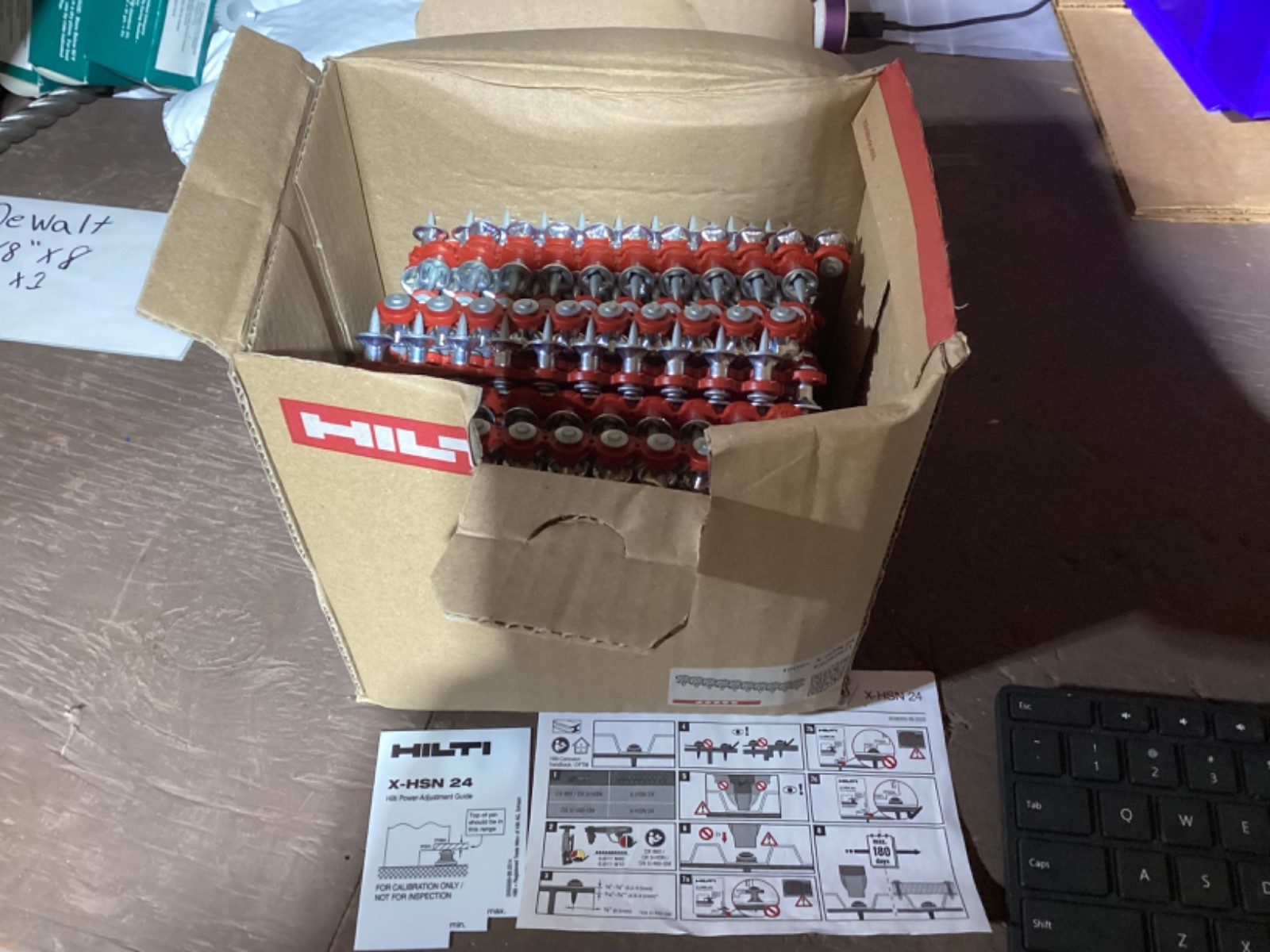 Qty 1,000  Hilti X-HSN 24 Sheet Metal Deck Fasteners Pin Nails For DX9 2042971