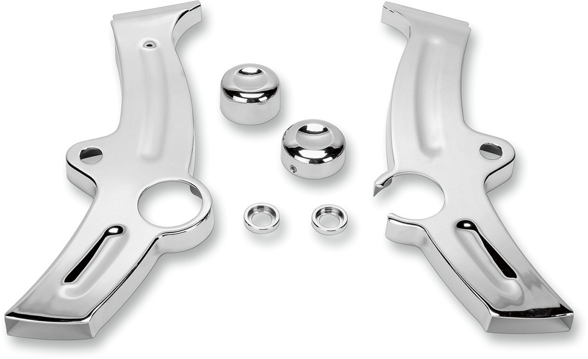 Kuryakyn 7851 Boomerang Frame Covers 2000-07 Harley Softail Chrome Pair