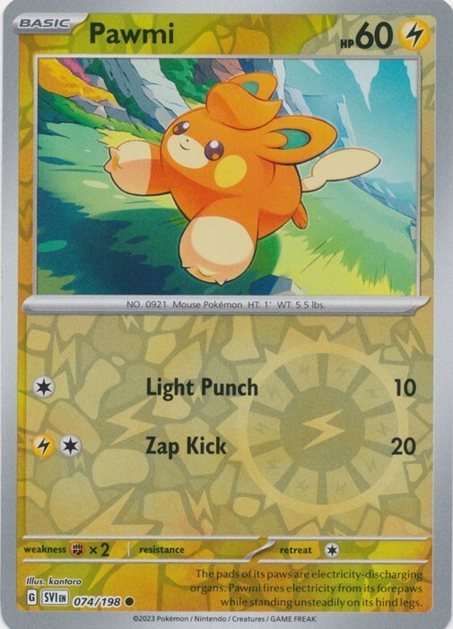 PO-05 Reverse Holo Pawmi - 074/198 Common SV Scarlet & Violet Base Set PO-05 Reverse Holo Pawmi - 074/198 Common SV Scarlet & Violet Base Set