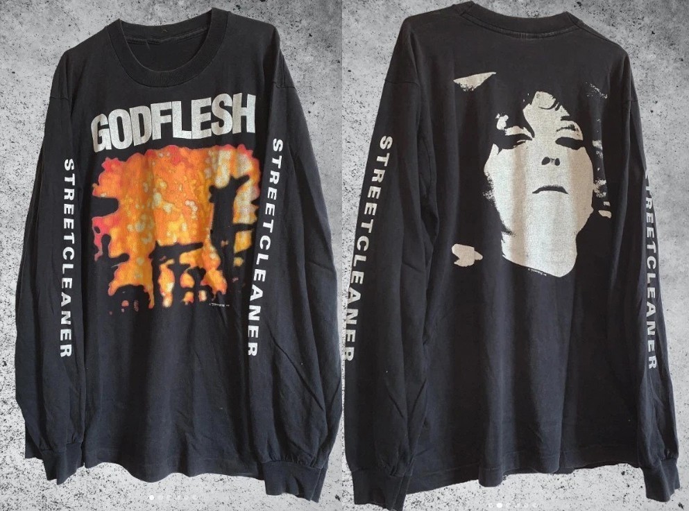 1989 Godflesh Streetcleaner Vintage Long Sleeves Shirt Reprint    TU659