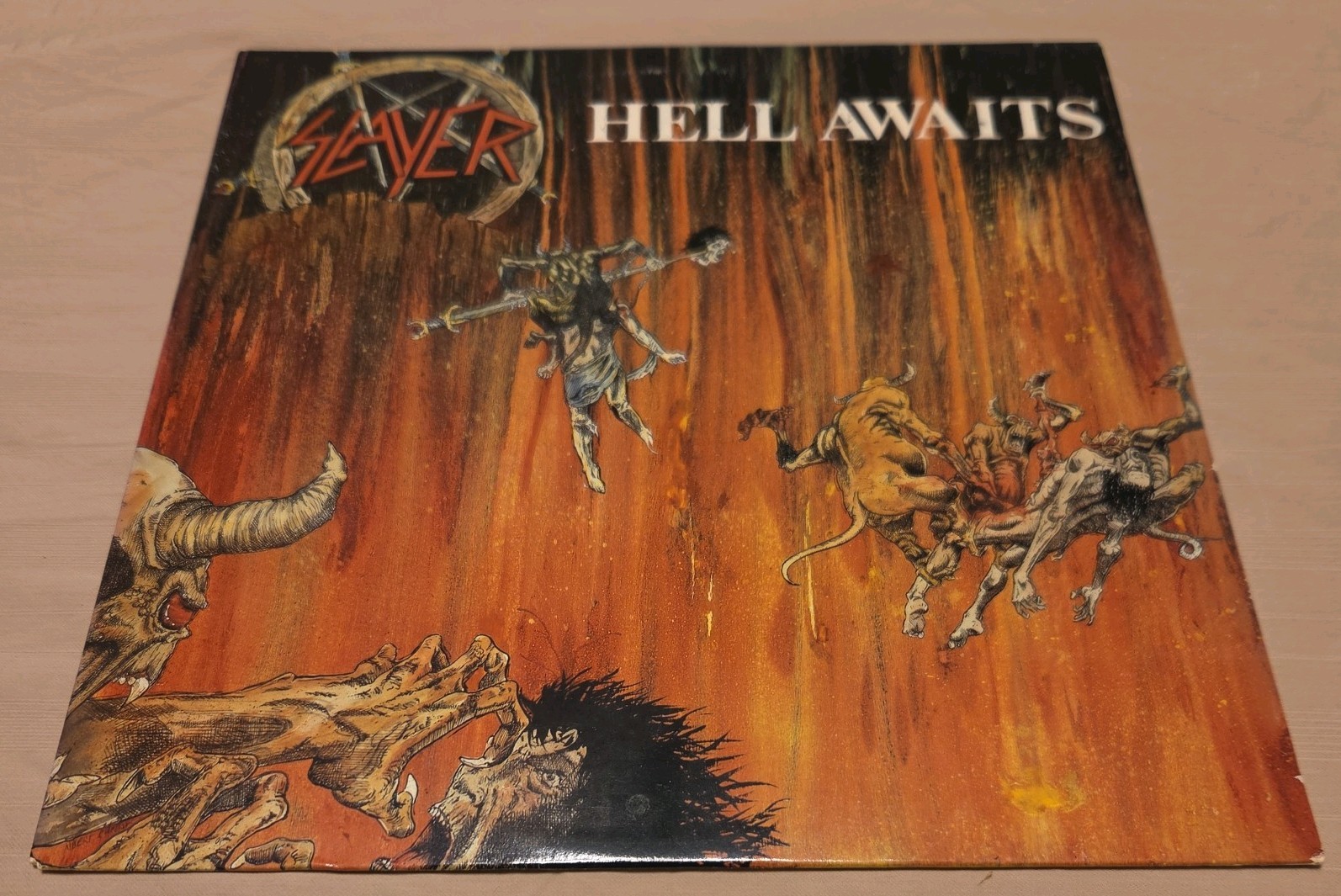 Slayer Hell Awaits 1st Press Metal Blade Combat Press VG+ LP Vinyl
