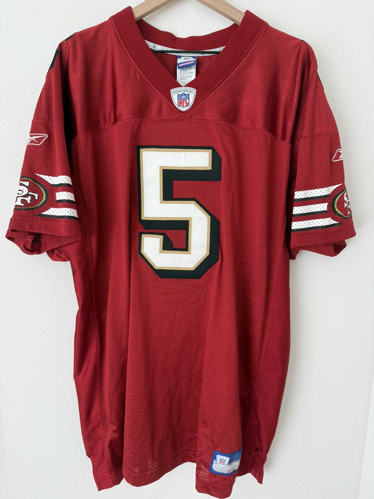 Vintage Reebok Authentic San Francisco 49ers Jeff Garcia home Jersey Size 52