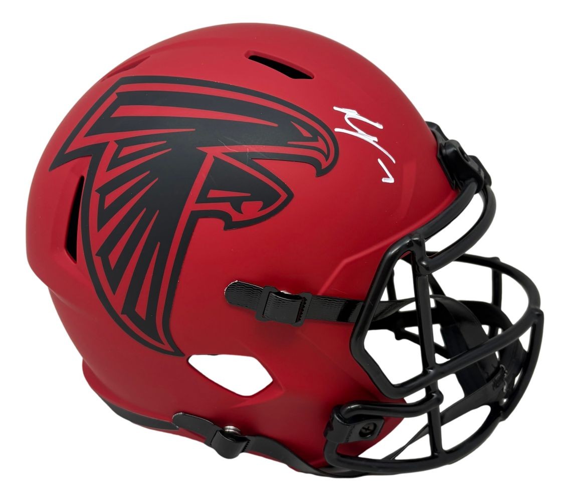 Bijan Robinson Signed Atlanta Falcons Full Size Rave Replica Speed Helmet BAS