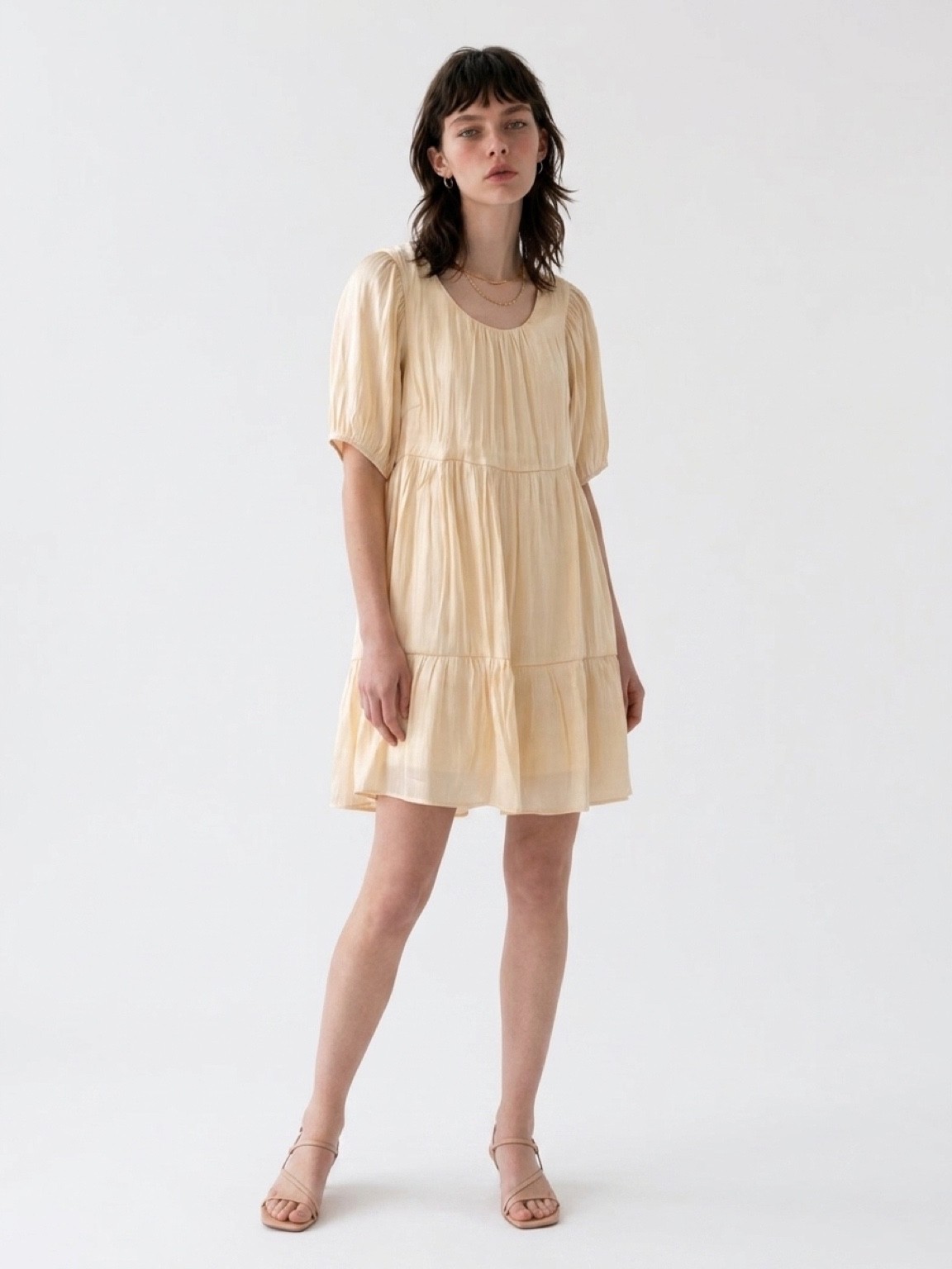 Umgee  Linen Blend Ruffle Dress (New)