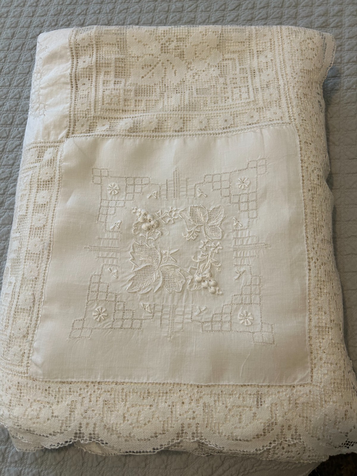 Vintage Maderia Table Cloth 93x 69 Rectangle
