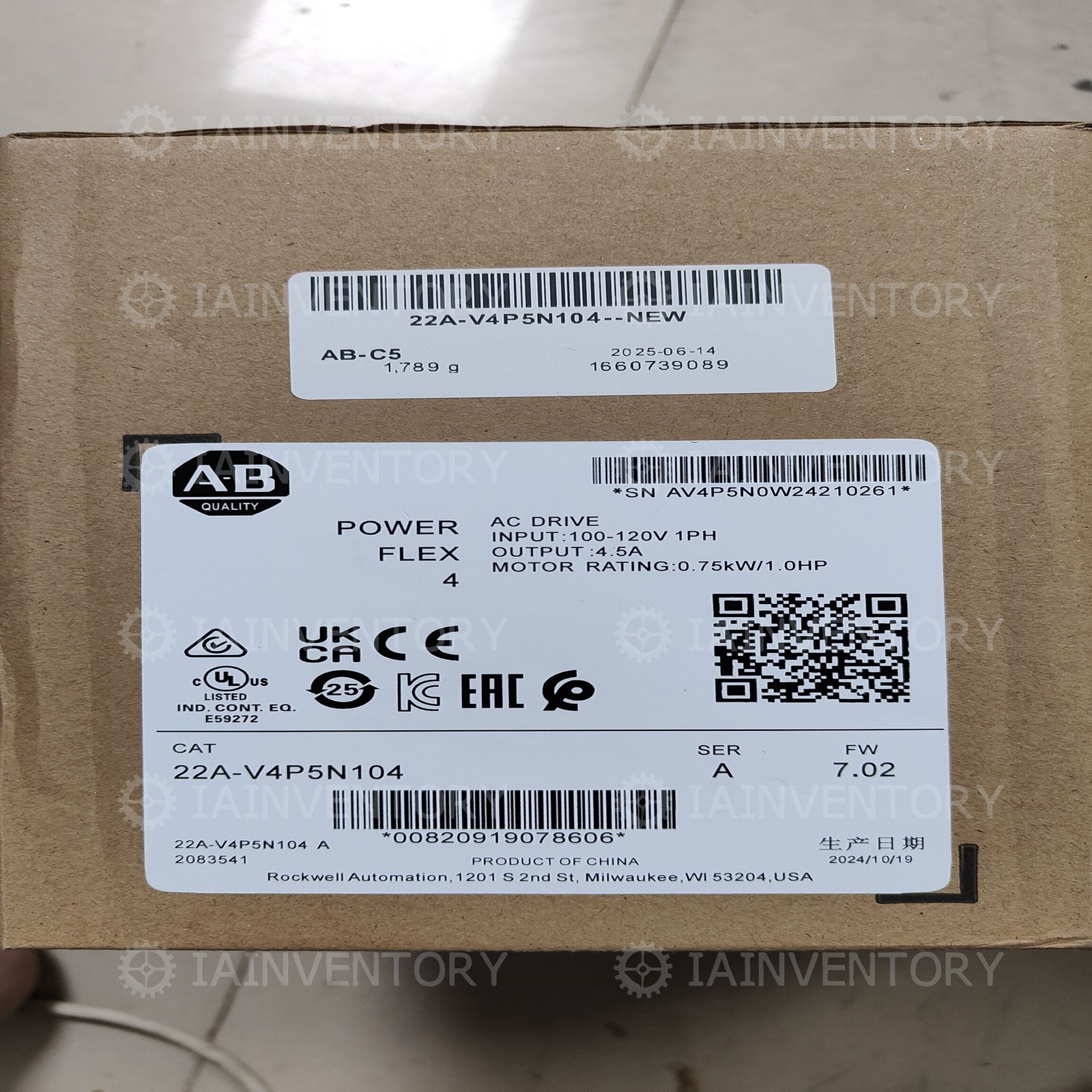 1PC Real US Stock NEW Allen-Bradley 22A-V4P5N104 1 Year warranty