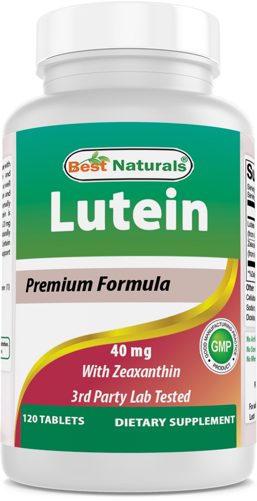 Best Naturals Lutein 40 mg with Zeaxanthin- 120 Tablets
