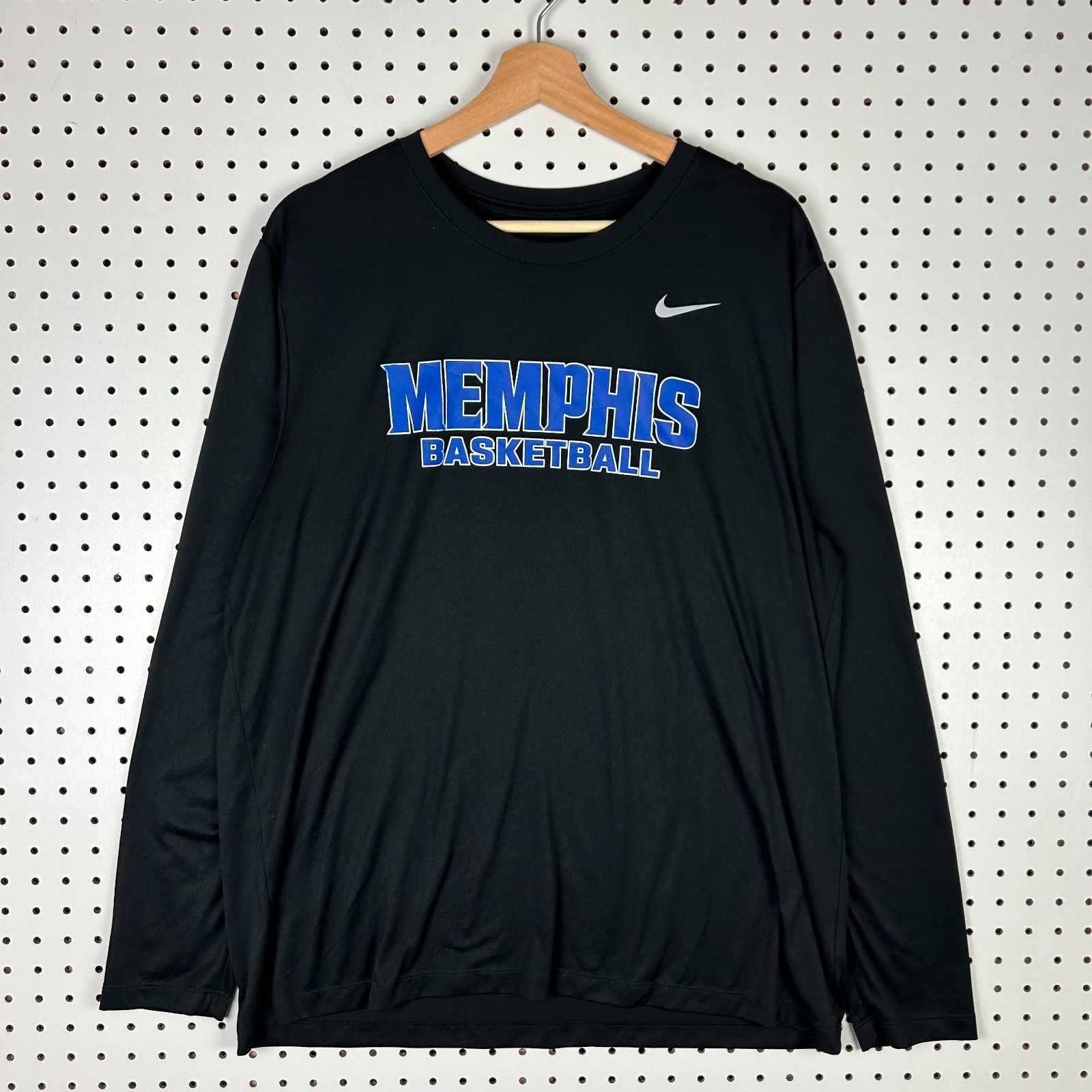 Nike 1 Cent Memphis Tigers T Shirt XL Basketball Team Issued Penny Long Sleeve