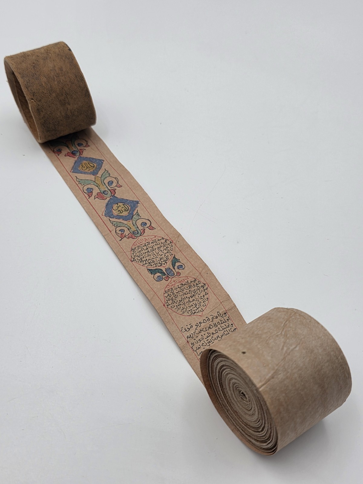 Vintage Mid Century Complete Quran Scroll Handwritten Arabic Islamic Manuscript Vintage Mid Century Complete Quran Scroll Handwritten Arabic Islamic Manuscript