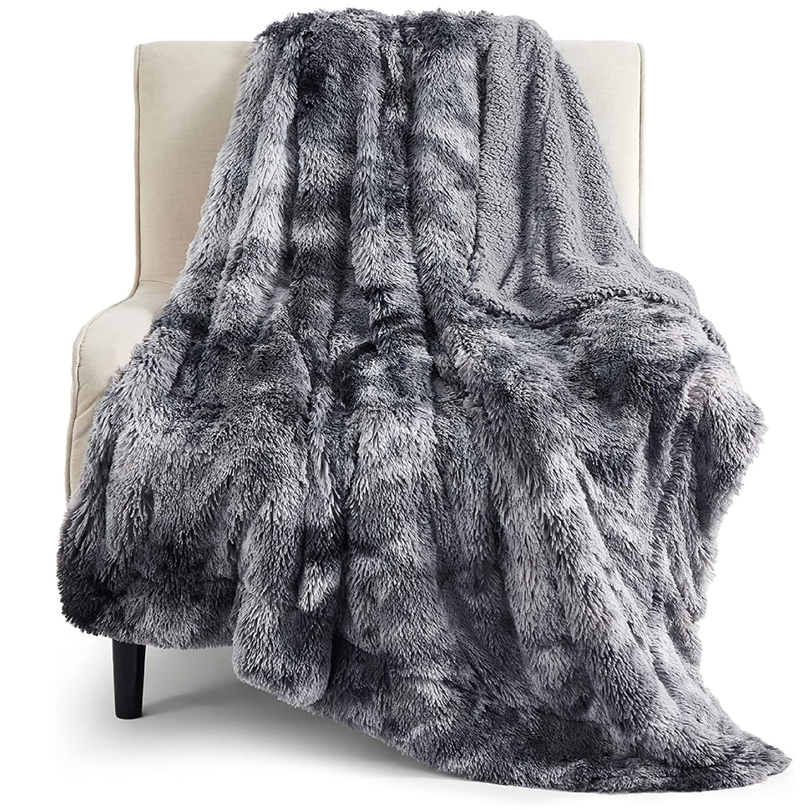 Bedsure Faux Fur Fluffy Fleece Sherpa Throw (50\