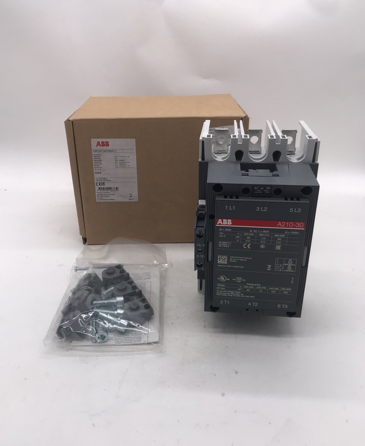 HOUSTON STOCK NEW ABB 1SFL511001R8411 CONTACTOR A210-30-11-84 120V HOUSTON STOCK NEW ABB 1SFL511001R8411 CONTACTOR A210-30-11-84 120V