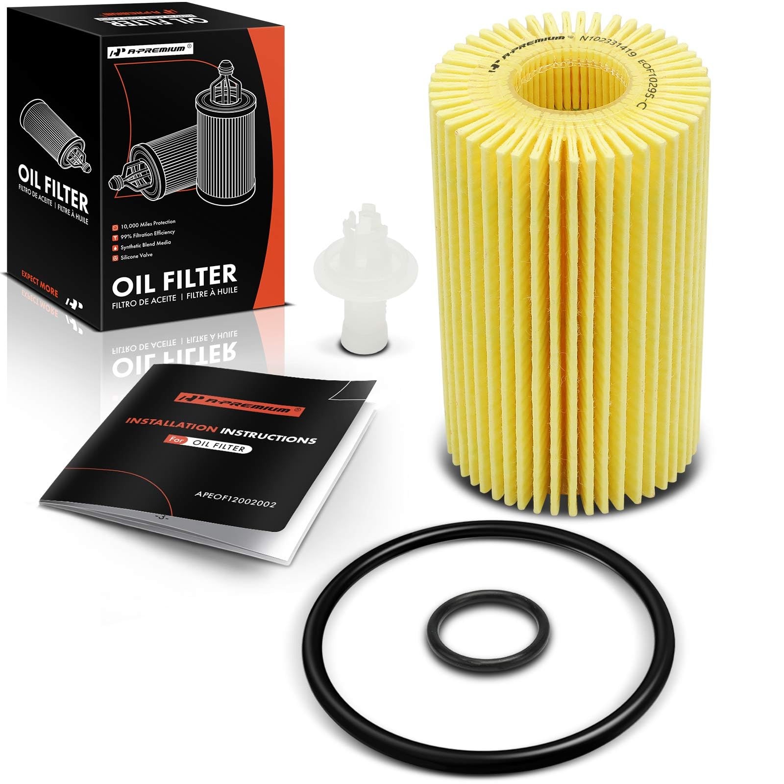 10K Miles Protection Oil Filter Compatible with for Toyota Tundra 2007-2021, Seq
