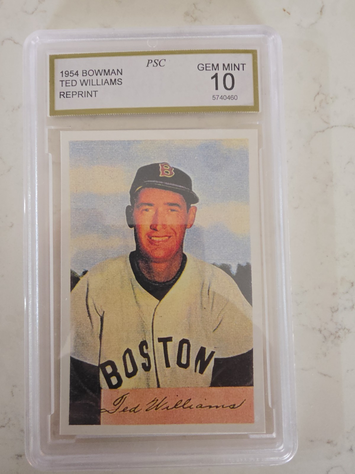 1954 Bowman - Ted Williams - Reprint - PSC 10 1954 Bowman - Ted Williams - Reprint - PSC 10