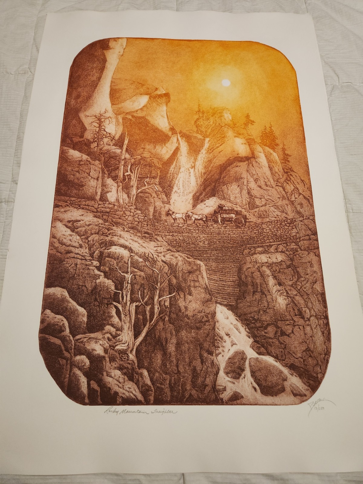 Roy Purcell Rocky Mountain Freighter Limited Edition Print Art Signed Numbered