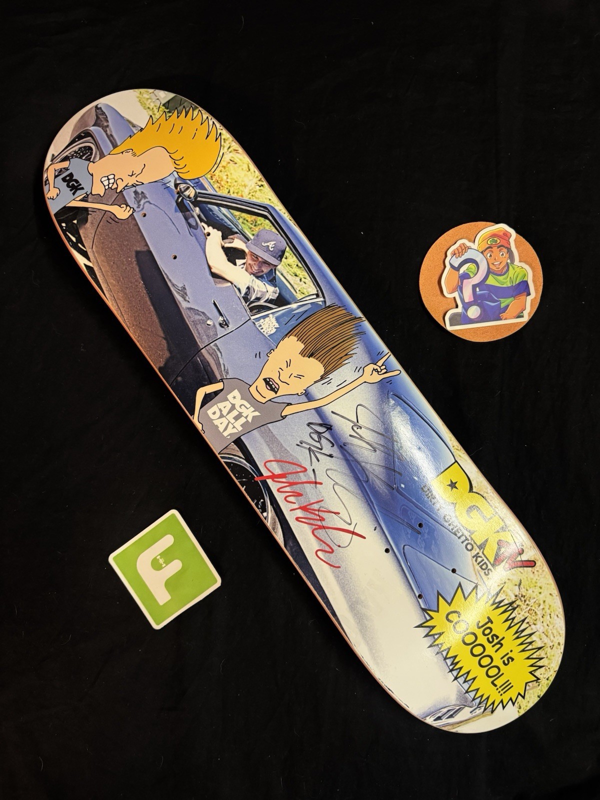 SUPER RARE SIGNED Josh Kalis Beavis And Butthead DGK Skateboard Deck AUTOGRAPHED SUPER RARE SIGNED Josh Kalis Beavis And Butthead DGK Skateboard Deck AUTOGRAPHED