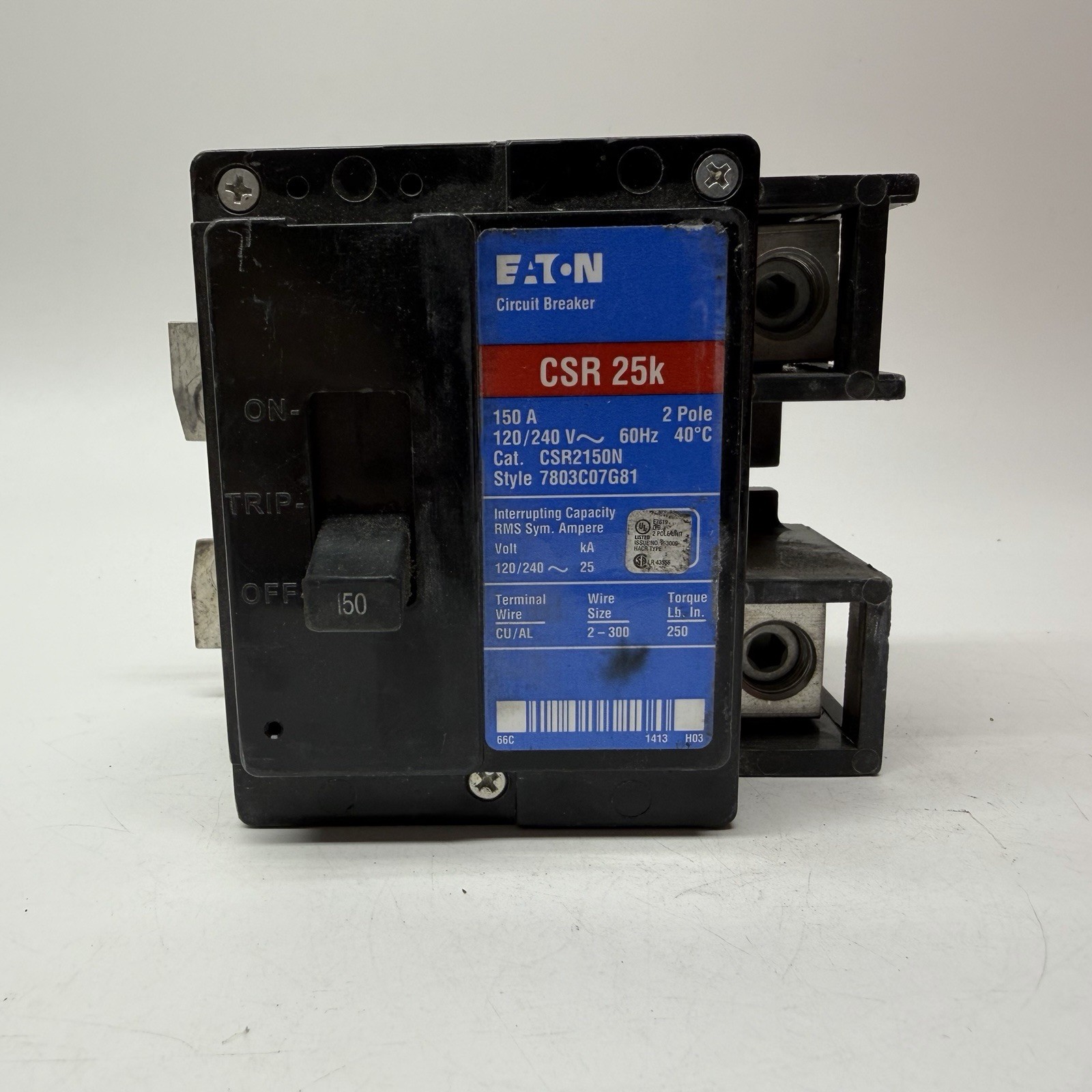 Eaton CSR2150N 150A 2 Pole Main Circuit Breaker Eaton CSR2150N 150A 2 Pole Main Circuit Breaker