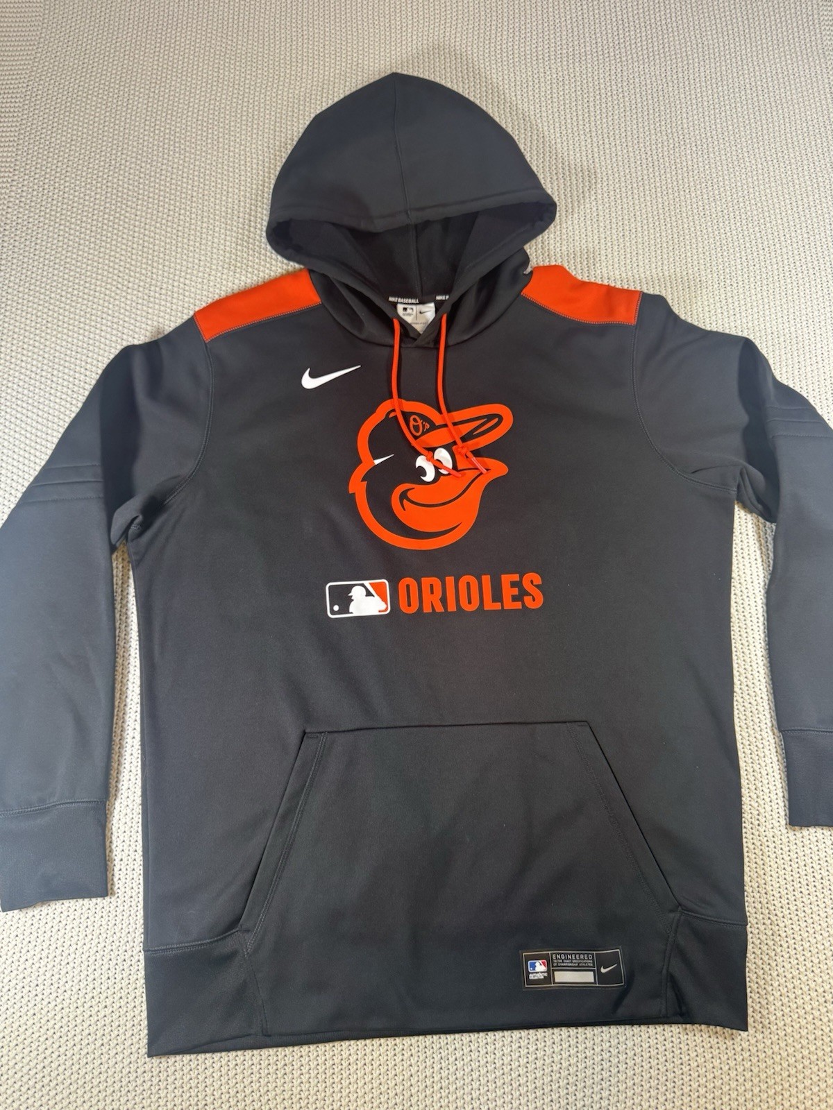 Baltimore Orioles Nike Hoodie Mens Large Black Post Season Sweatshirt Player