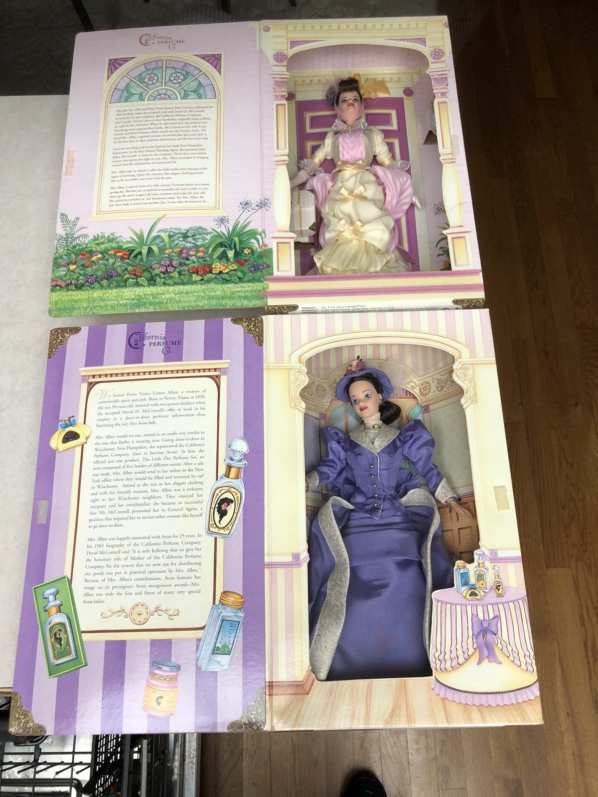 2 1997 Mrs. PFE Albee barbie doll Avon exclusive First and Second series Vintage