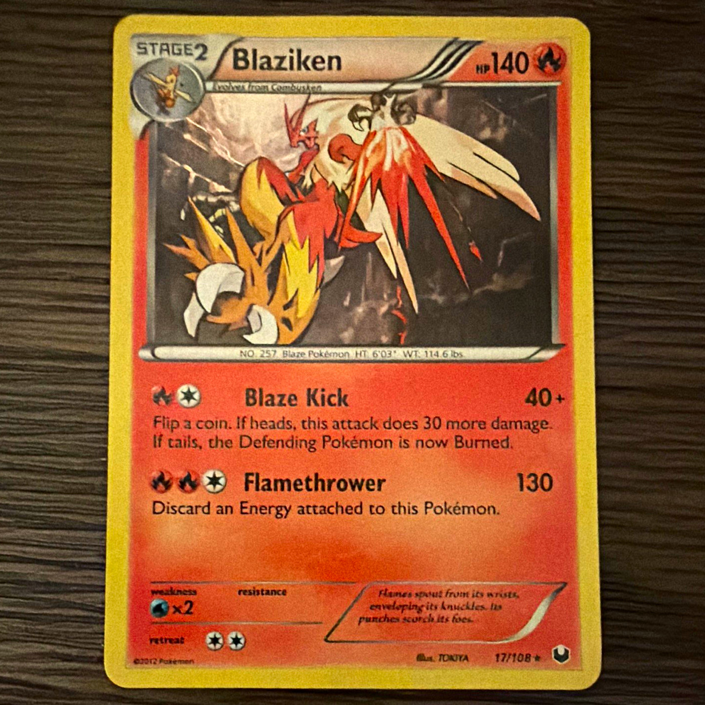 The Pokémon Company Blaziken 17/108 Dark Explorers EN Holo Rare Stage 2 140HP The Pokémon Company Blaziken 17/108 Dark Explorers EN Holo Rare Stage 2 140HP