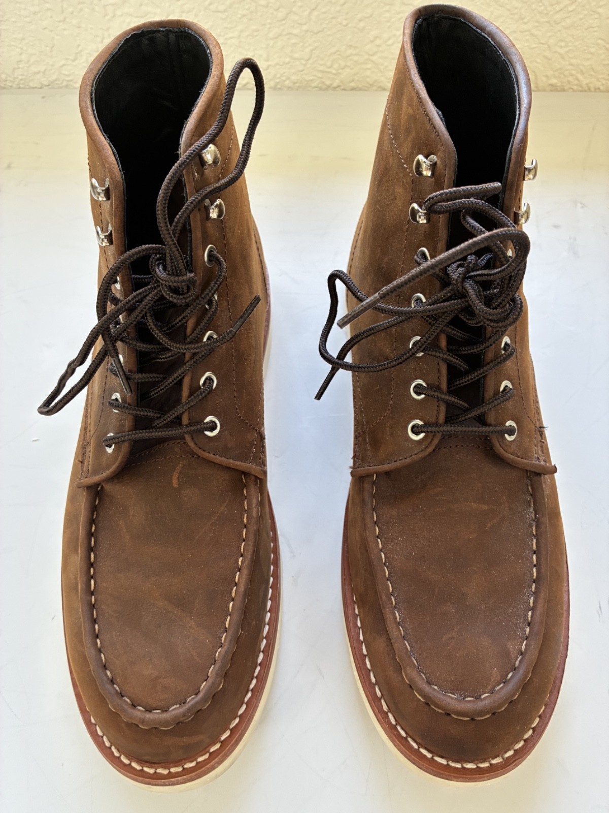 THURSDAY EVERYDAY BOOT CO. DIPLOMAT MOC TOE BOOTS BROWN MEN’S 12.5 EXCELLENT