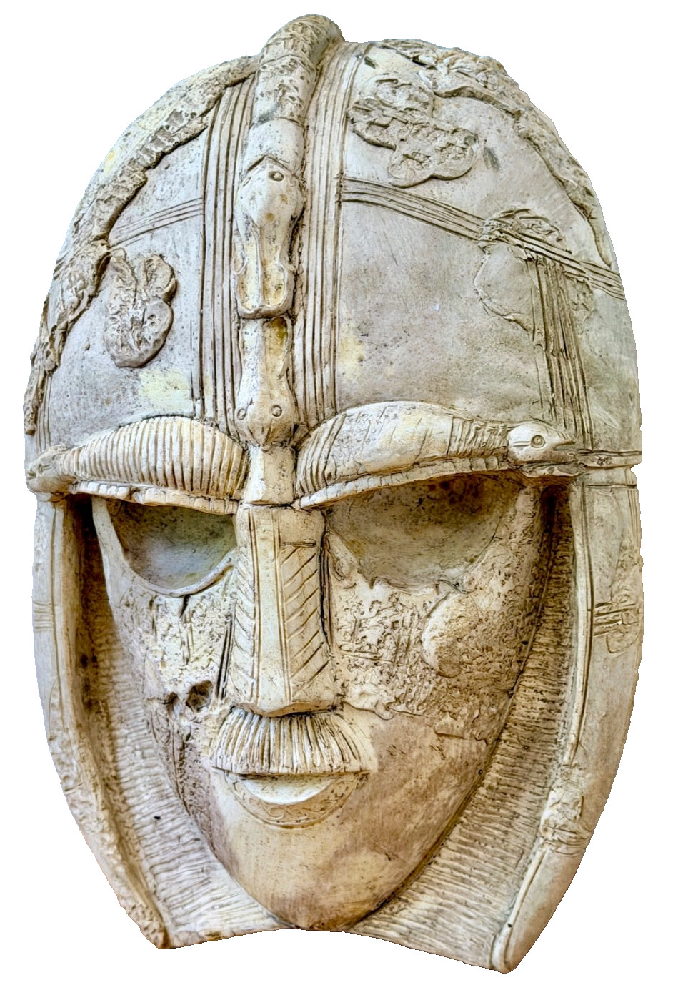 Sutton Hoo Anglo Saxon Plaster Head Mask Bust Art Relief Sculpture Vtg Canada