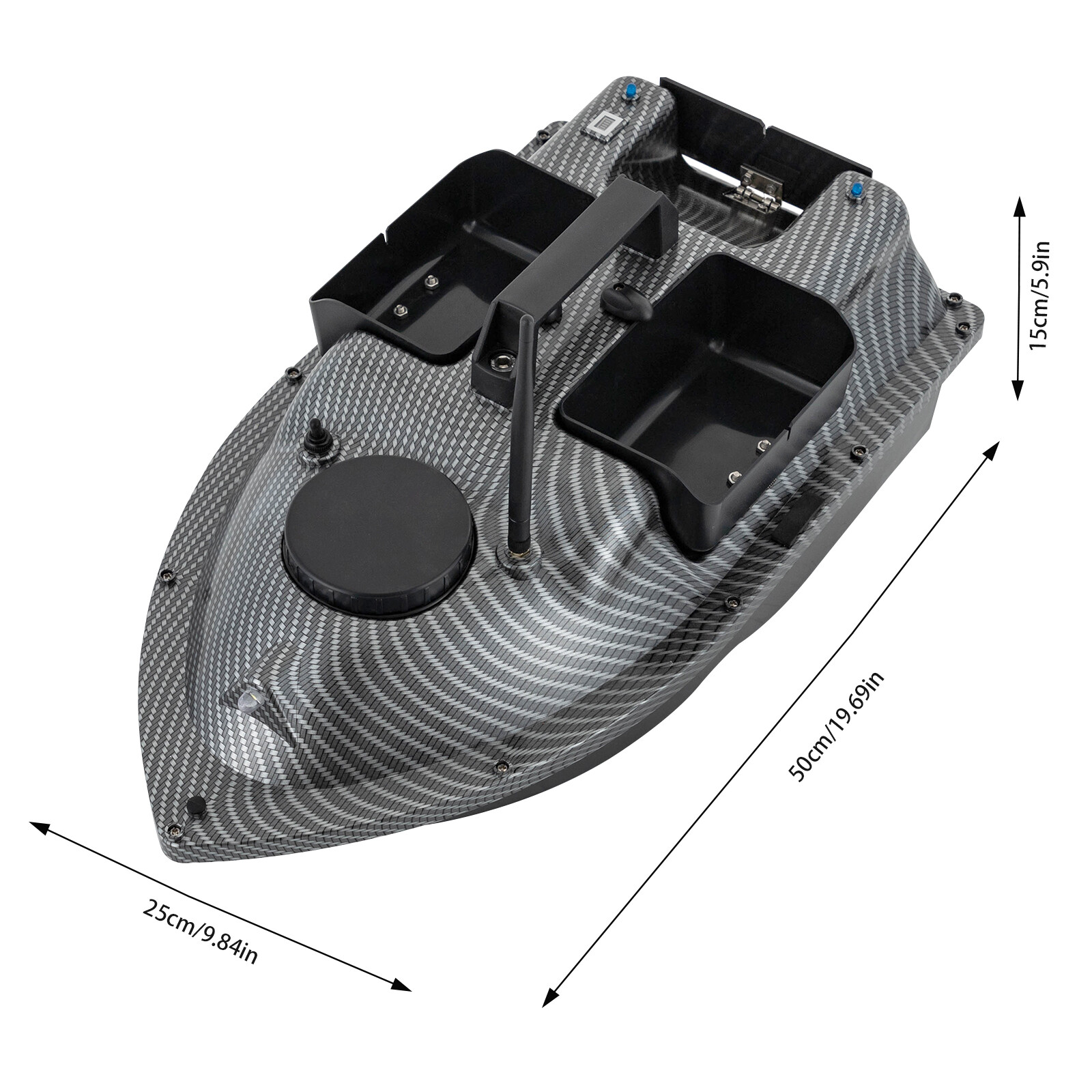 Saltwater Fishing Surfer Bait Boat for Beach Fishing with Waterproof Hull GPS