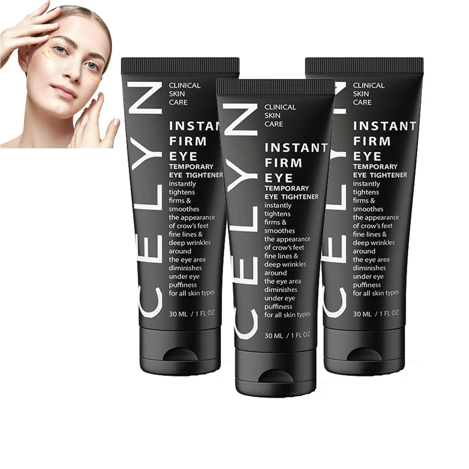 3Pcs Celyn Instant FIRM EYE Tightener Anti-aging Eye Cream Skin Care 30ml NEW