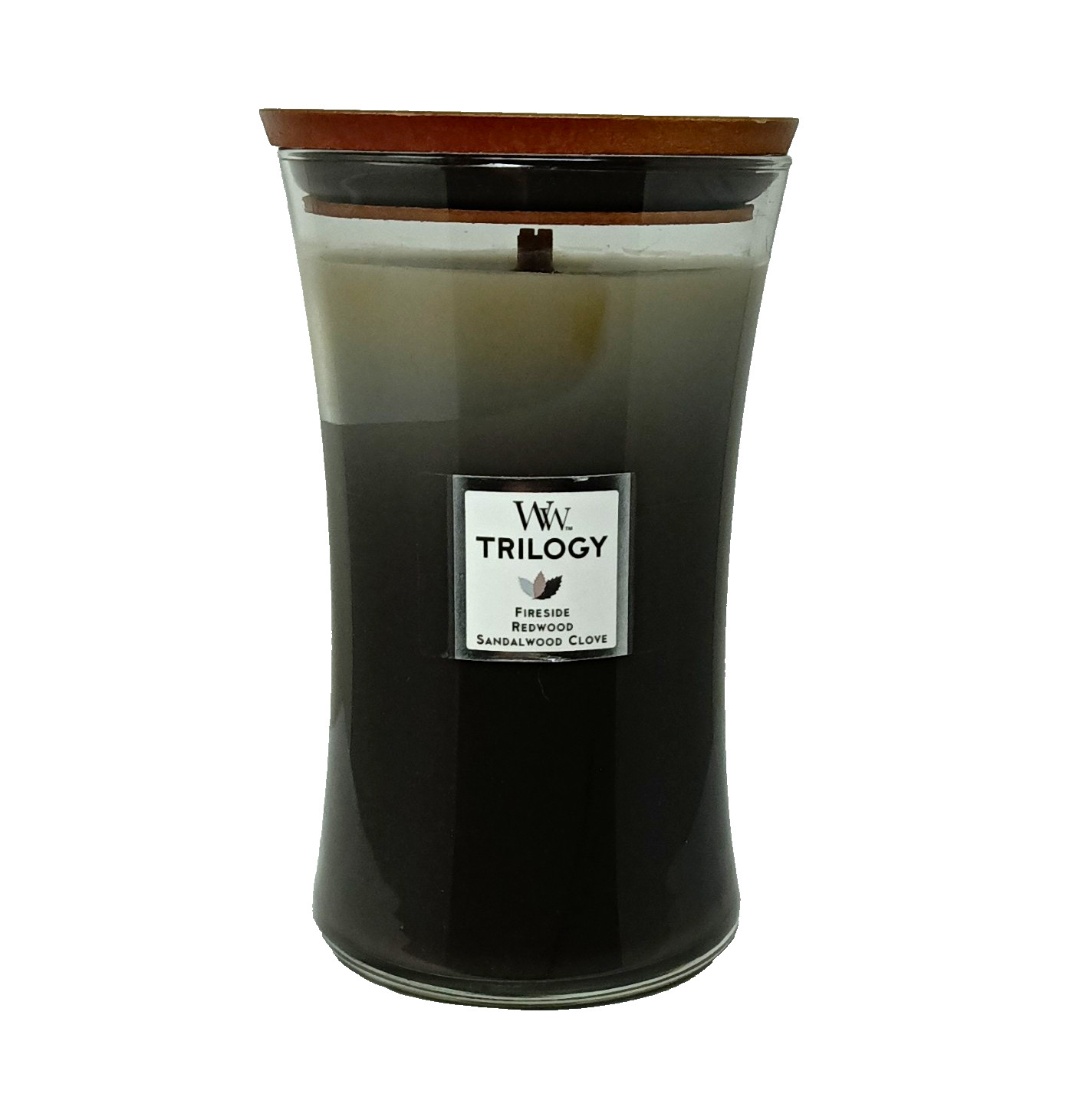 WoodWick Trilogy Warm Woods Jar Candle Wood Lid Firesde Redwood Sandalwood Clove WoodWick Trilogy Warm Woods Jar Candle Wood Lid Firesde Redwood Sandalwood Clove