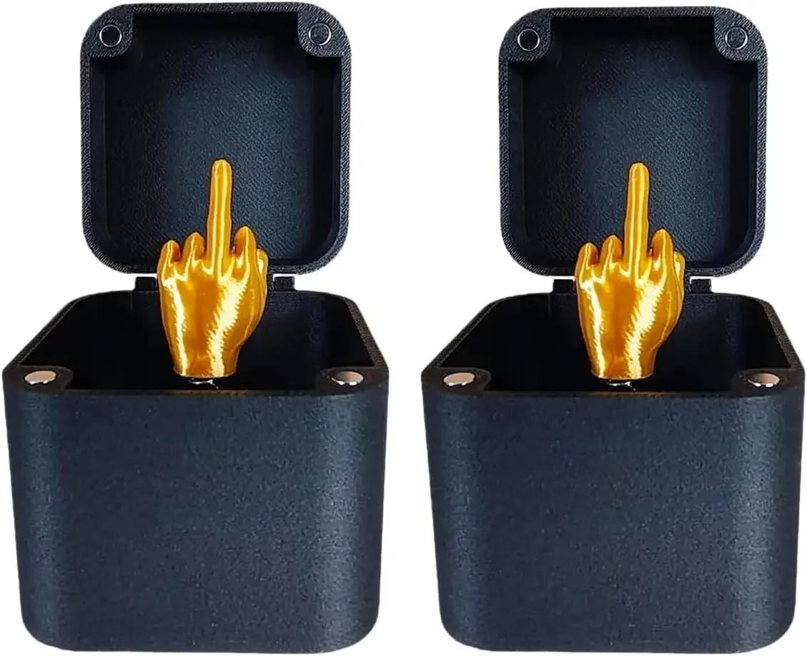 Funny Middle Finger Statue in Box Gag Gift Desk Decor  Prank Novelty Toy