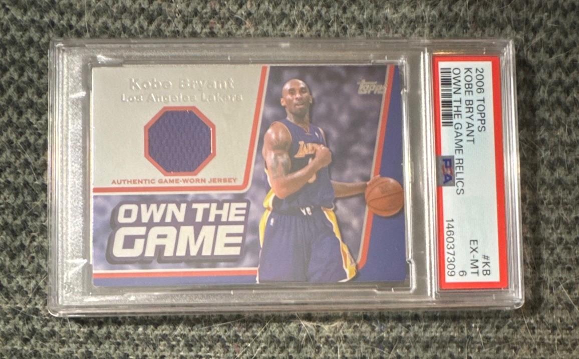 2006-07 Topps Kobe Bryant Own the Game Jersey #OTGR-KB Lakers Game Worn Psa 6 2006-07 Topps Kobe Bryant Own the Game Jersey #OTGR-KB Lakers Game Worn Psa 6