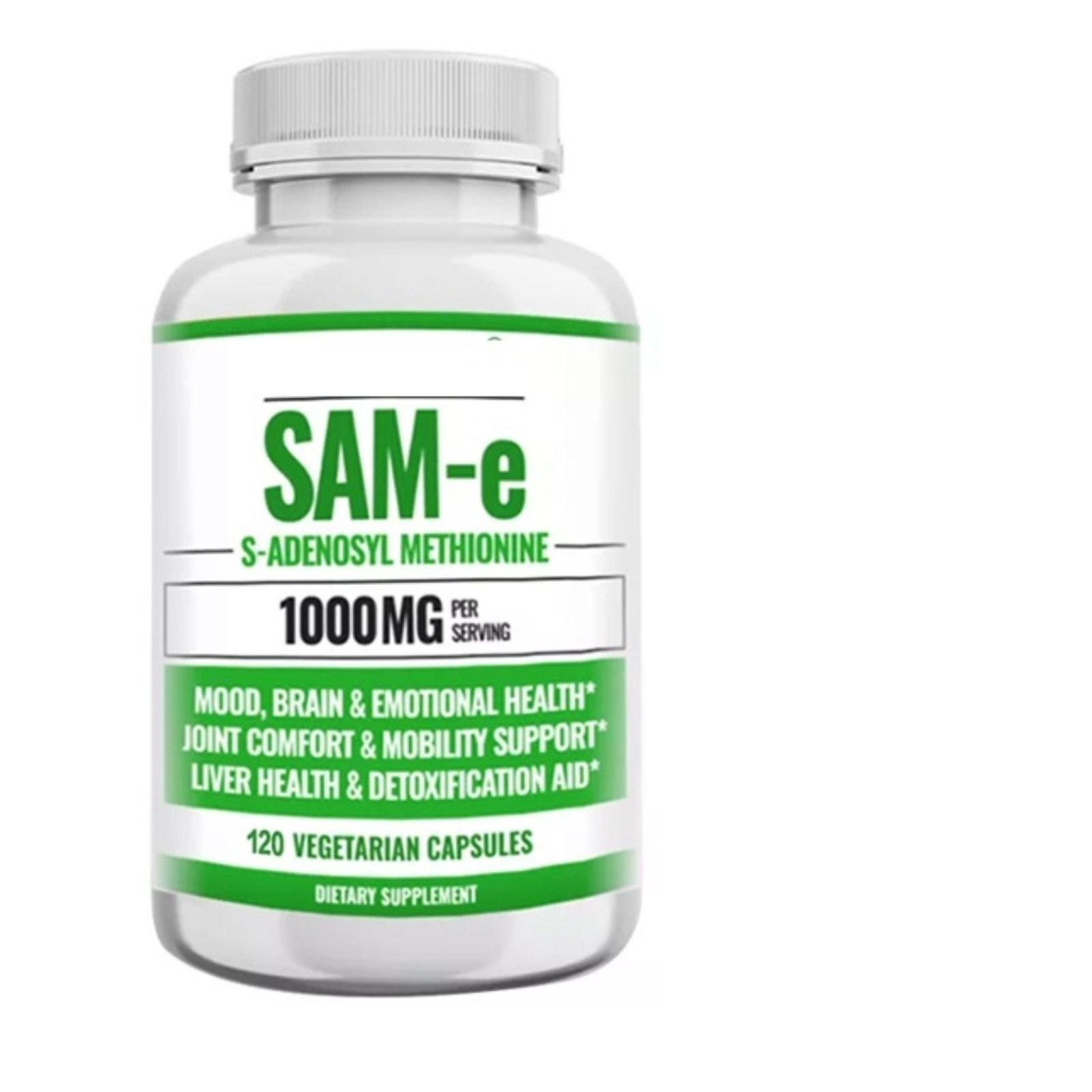 SAM-e 1000mg, High Potency  Anxiety Relief Mood Liver & Joint 120 Caps