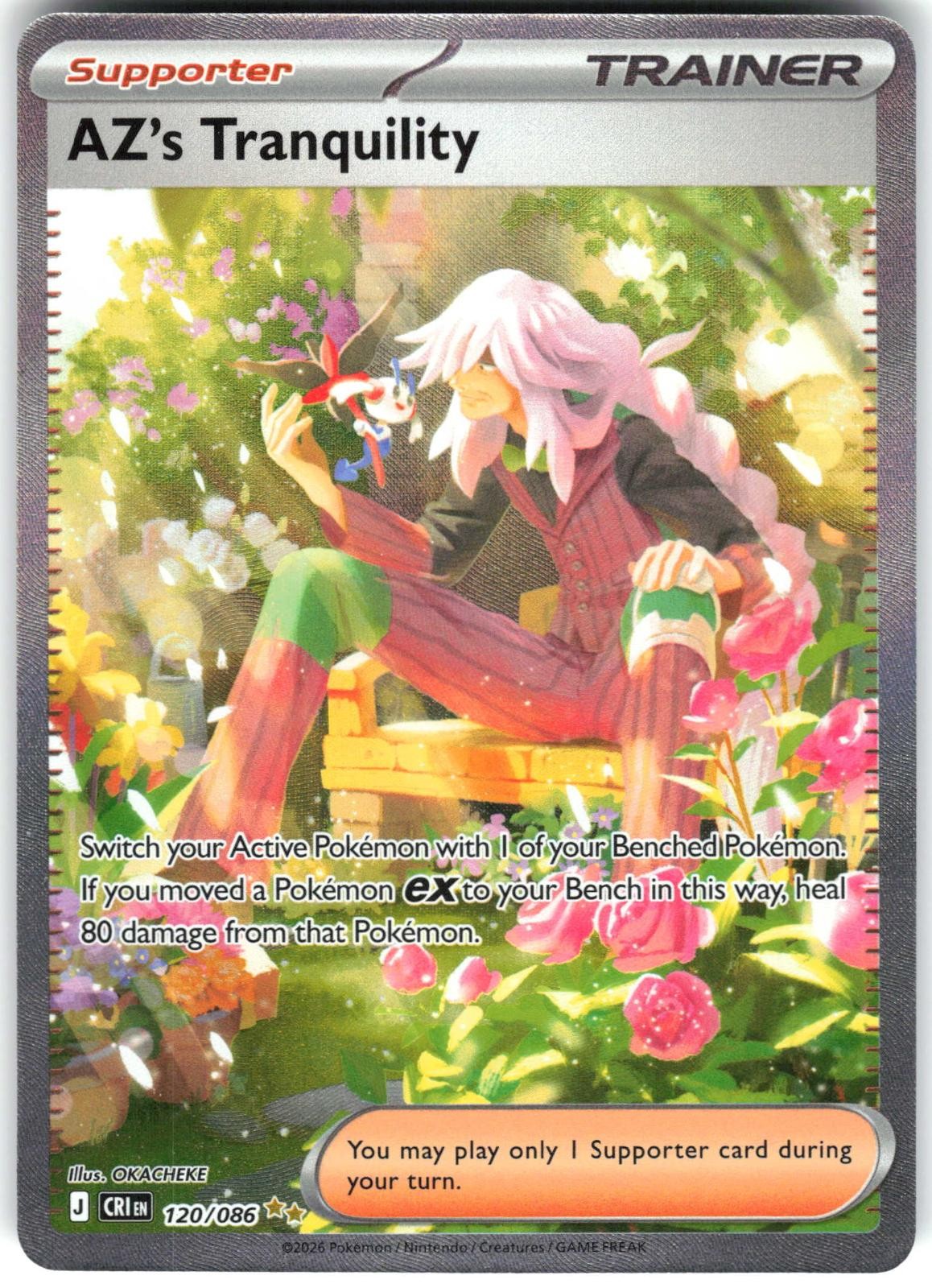 AZ\'s Tranquility 120/086 Holo Special Illustration Rare Chaos Rising Pokemon NM
