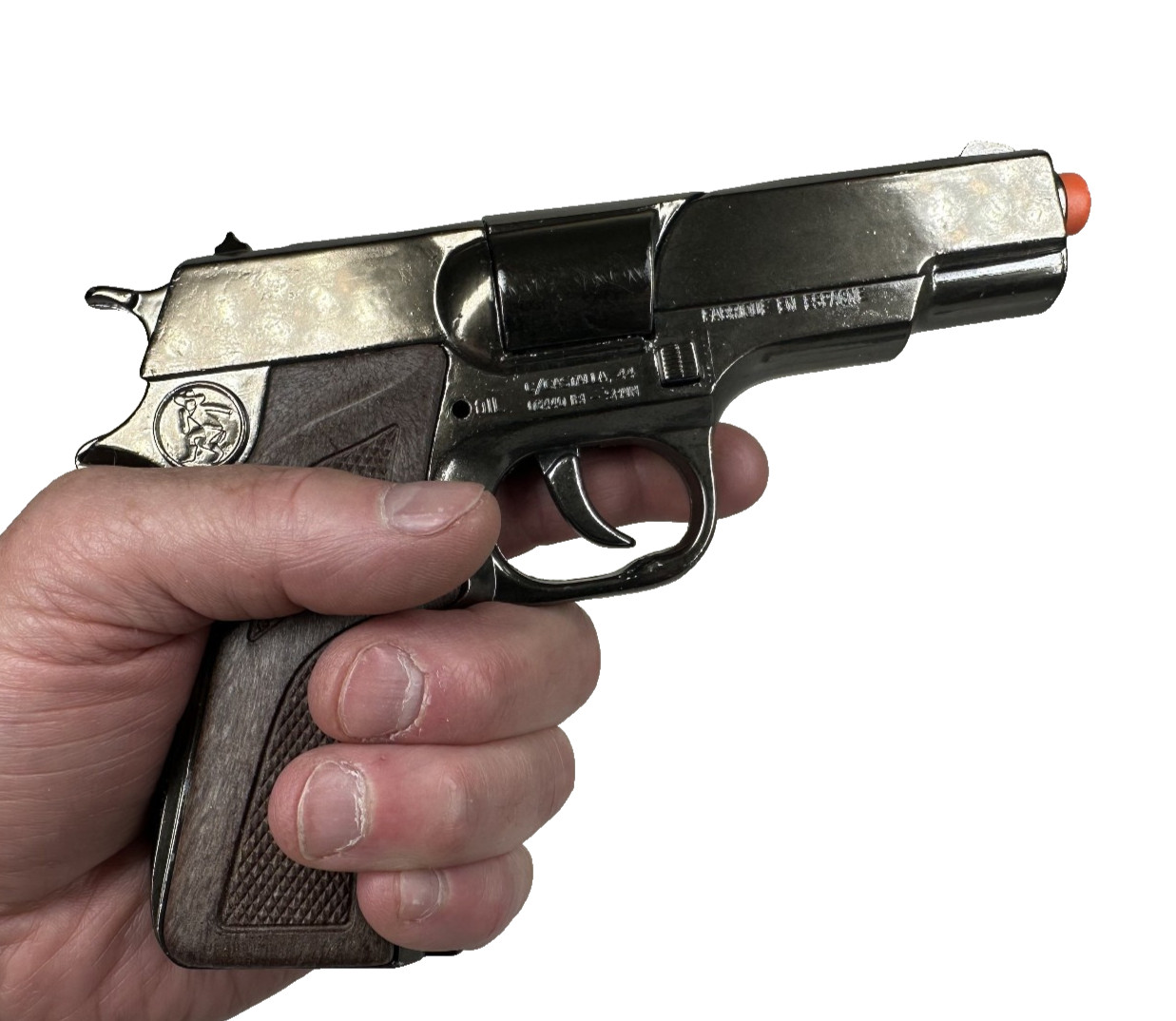 TOY Diecast 1911 COLT ARMY Automatic Metal Ring Cap Pistol Gun Capgun Spain