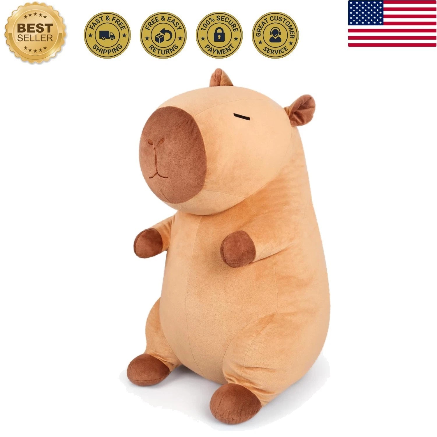 Giant Capybara Plush 30\'\', Cuddly Soft Capibara Stuffed Animal Giant Capybara Plush 30\'\', Cuddly Soft Capibara Stuffed Animal