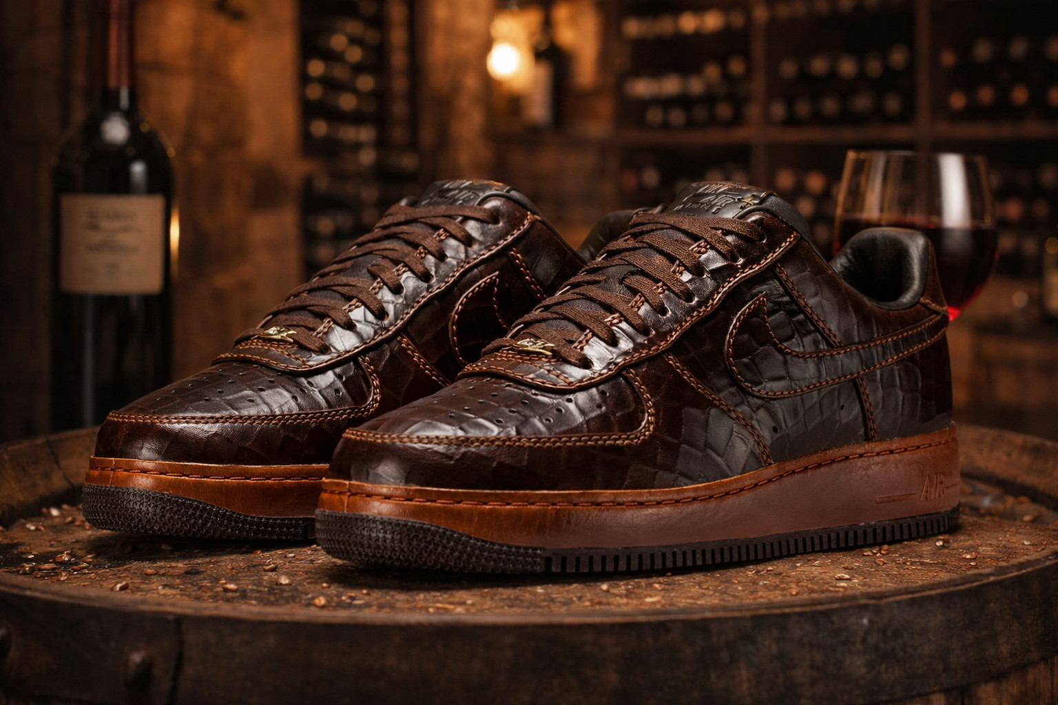 NEW Men's AF1 Low 'Fauna Brown Croc' Croc Leather II7090-222 All Size US 7-12 NEW Men's AF1 Low 'Fauna Brown Croc' Croc Leather II7090-222 All Size US 7-12