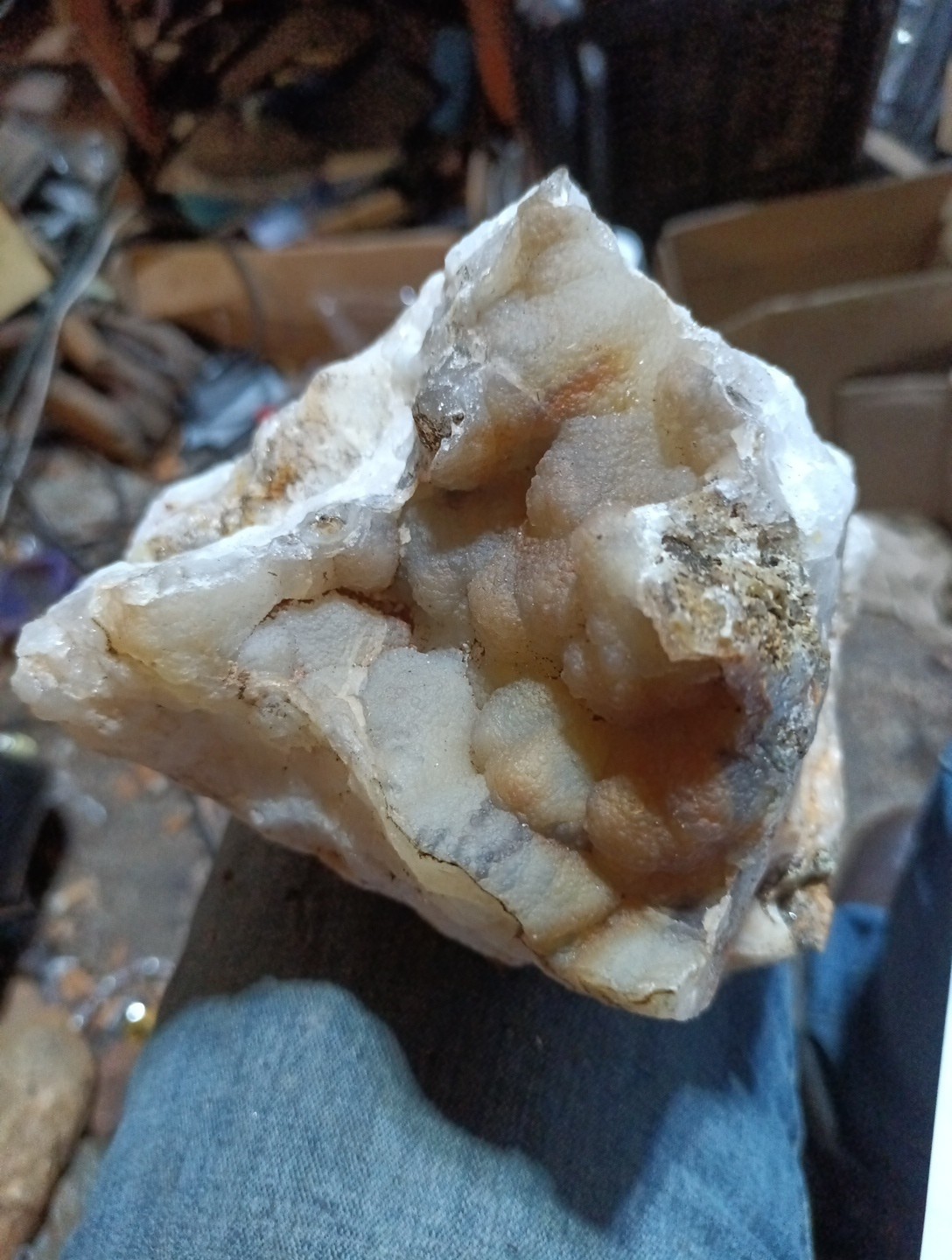 Botryoidal Chalcedony On Crystalline Quartz With Sulphide Mother Lode Museum Ca