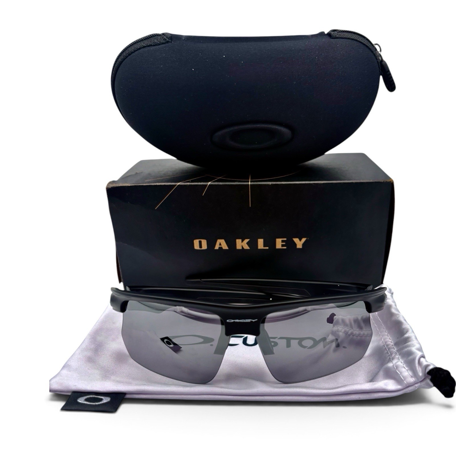 Oakley Sunglasses Bisphaera Steel Wrap Frames w/ Prizm Black Lenses BRAND NEW
