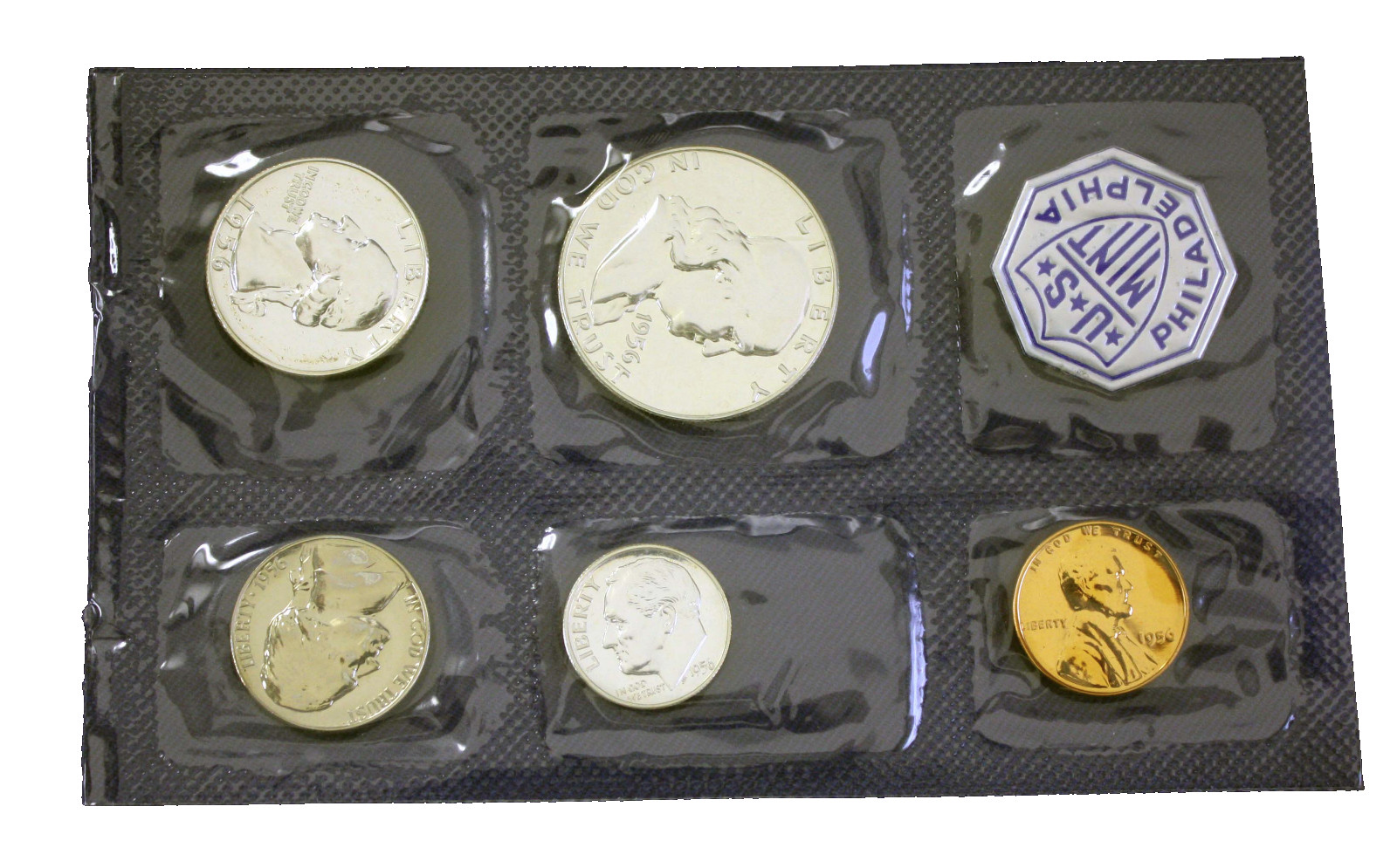 1956 Proof Set Silver Flat Pack Original U.S. Mint Cello Only As Pictured
