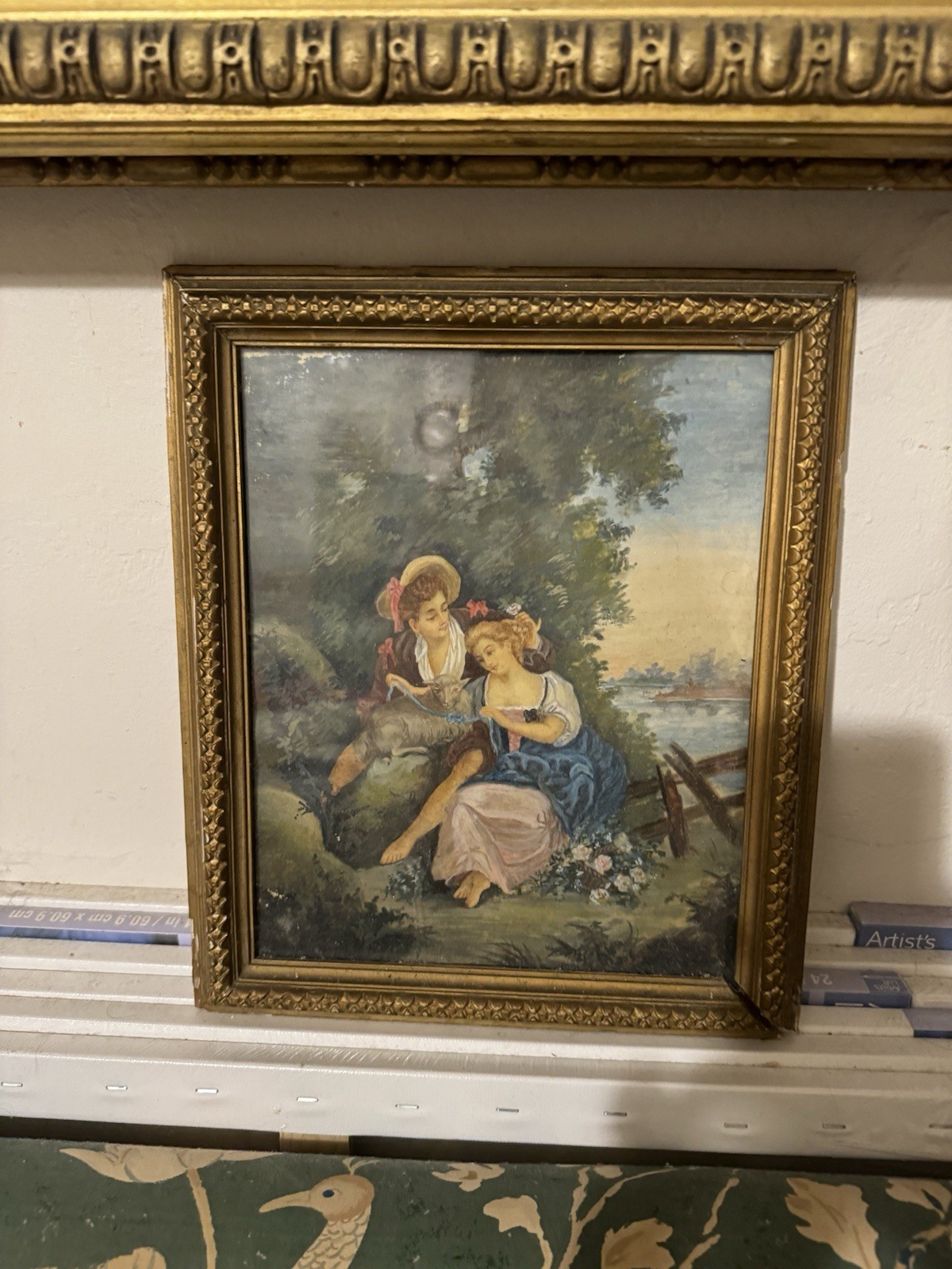 Rococo Pastoral Watercolor Painting Rococo Pastoral Watercolor Painting