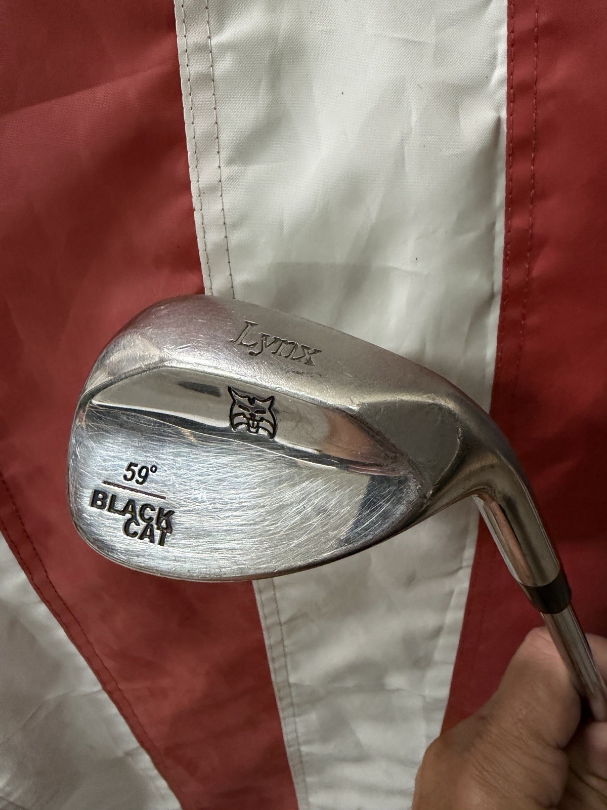 Rare Lynx Black Cat 59° Lob Wedge High Loft RH Wedge Flex Steel 
