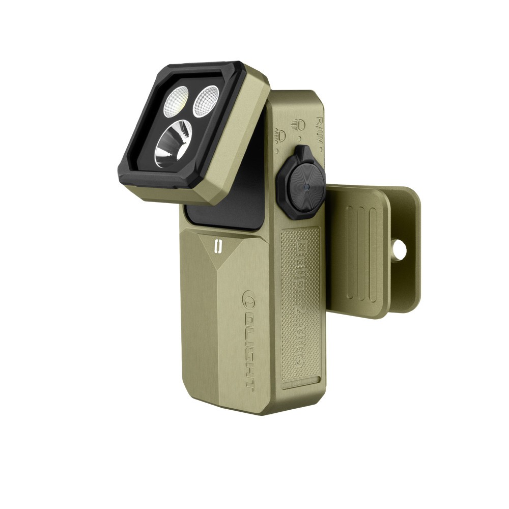 Olight Oclip 2 Ultra Olive Green Flashlight, UV/Floodlight/Red/Spotlight, 580 Lu