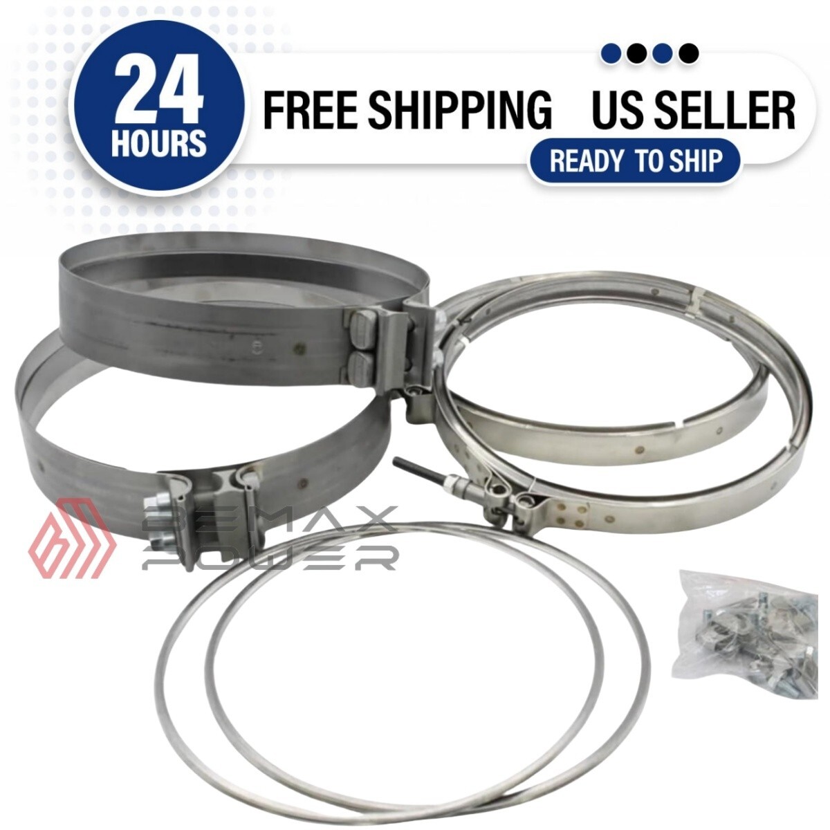 New DPF Filter Clamp Gasket Kit for Detroit DD13 DD15 A680950202 A6809950302