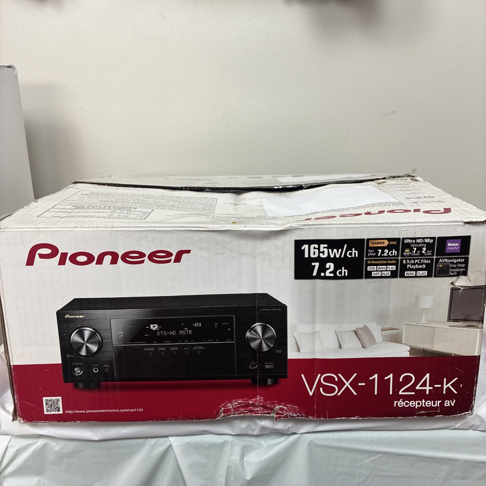 Pioneer VSX-1124 7.2-channel Home Theater Receiver BRAND NEW Open Box