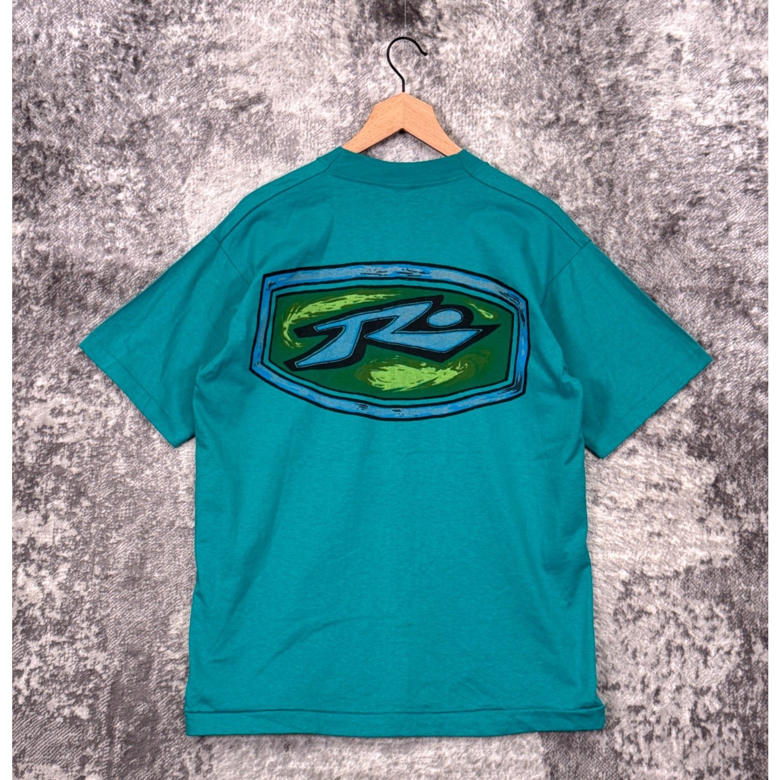 Vintage Rusty Shirt Large Mens 90s Surf Single Stitch Graphic