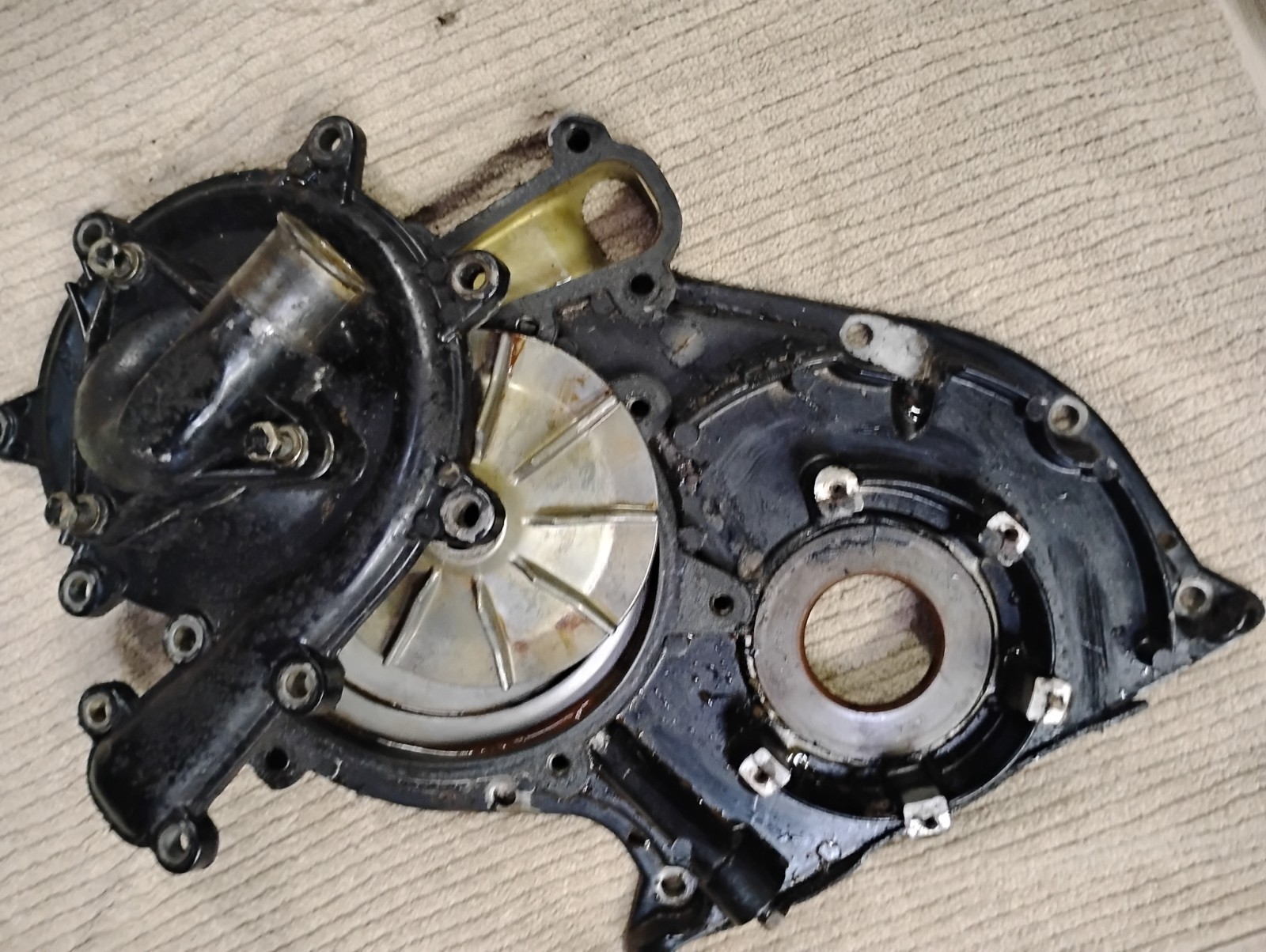 71903A2 Mercruiser 3.7 470/ Front Water Pump Timing Cover Water Pump Complete 