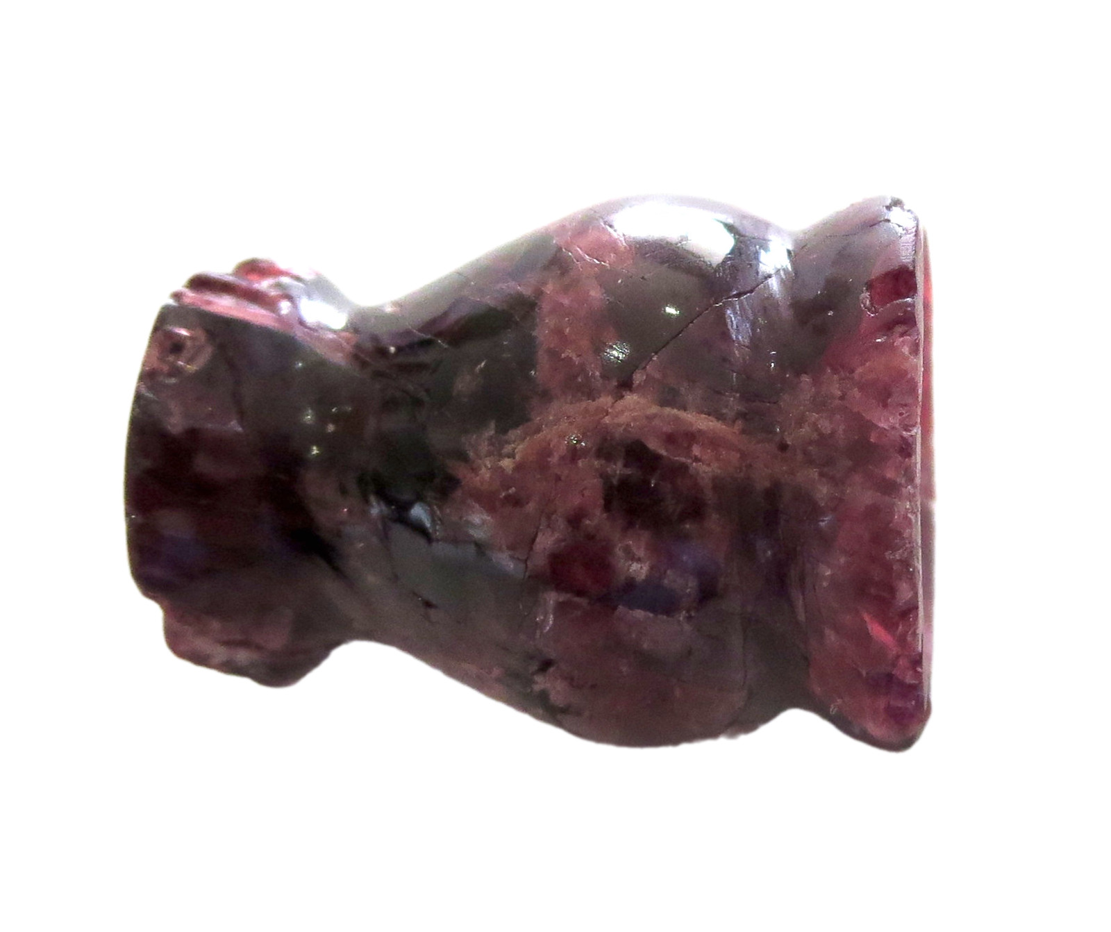 CHINESE MANDARIN Necklace RUBY MATRIX Carved Break BEAD Antique QING 56.5ct CHINESE MANDARIN Necklace RUBY MATRIX Carved Break BEAD Antique QING 56.5ct