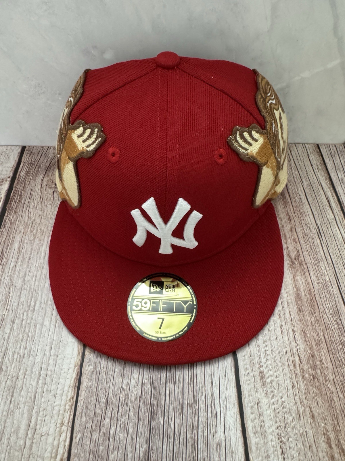 New Era 59FIFTY New York Yankees Jon Stan Red Fitted  Size 7 MLB