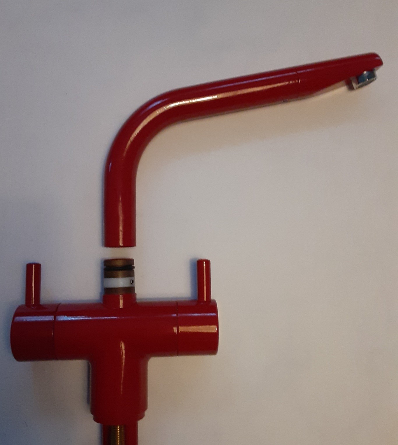 RARE VINTAGE NOS 1970s/1980s BØRMA DUAL CONTROL RED FAUCET  COLLECTIBLE DISPLAY